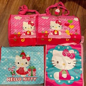 Hello Kitty Sanrio reusable shopping bags bundle